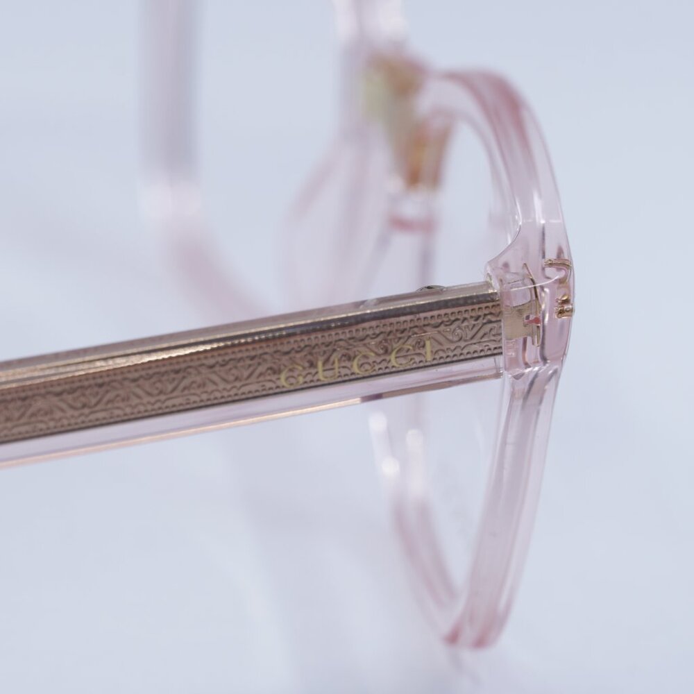 Gucci GG0184O 013 Eyeglasses Transparent Pink 50mm Square Frame - Picture 6 of 12